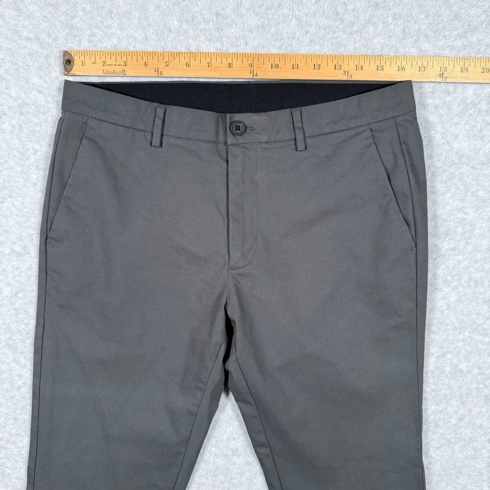 Bonobos Mens Tech Chino Slim Pant Charcoal Grey 32x34 (Fits 33x31) - Picture 2 of 16